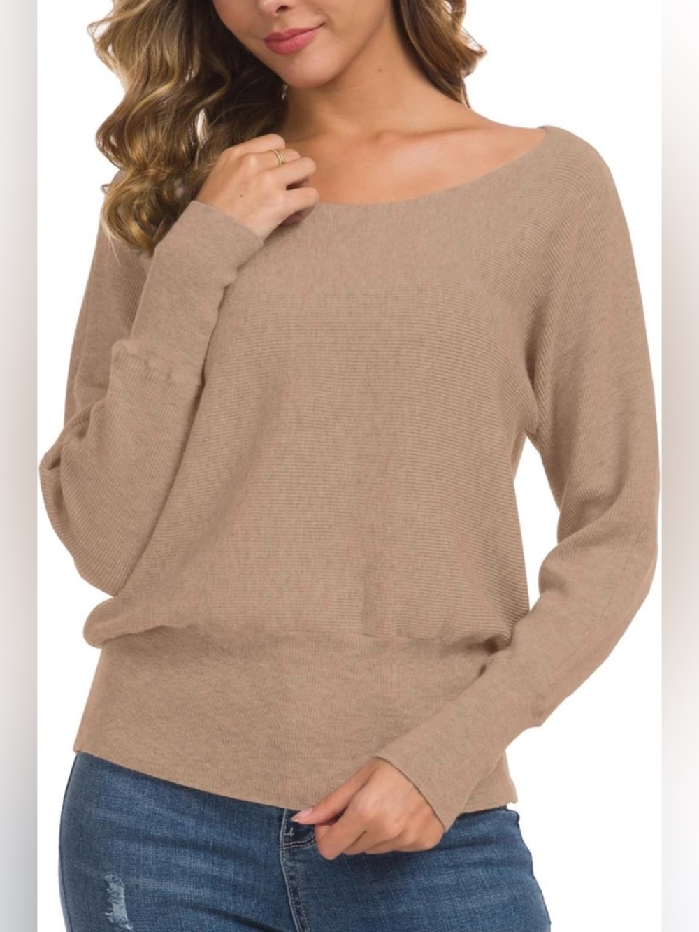 Wide Neck Sweater